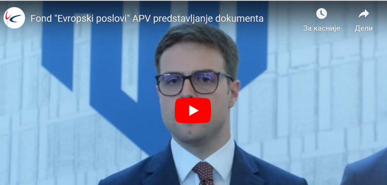 ond “European affairs” APV presentation of the document